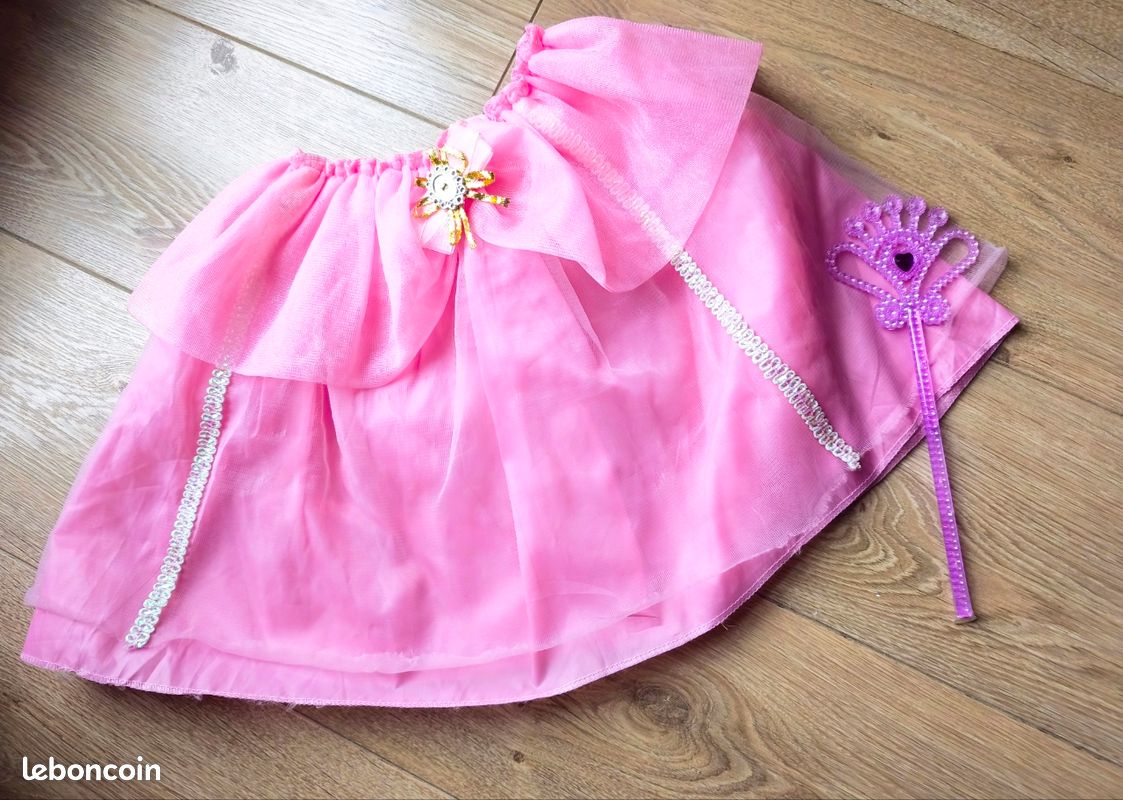 Jupe Fille Créateur Save The Queen - Rose Et Noire - Taille 6 Ans - Occasion Très Bon état
