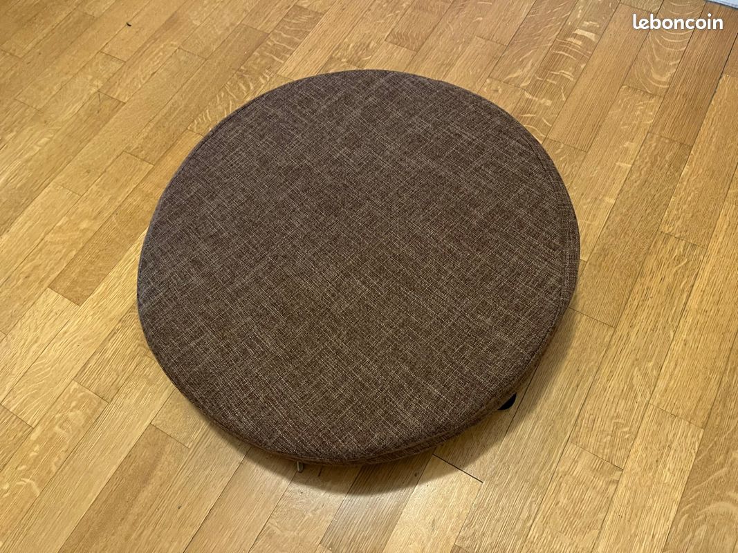 Coussin de chaise, diamètre 50 cm, épaisseur 8 cm, avec sangles (image 1)