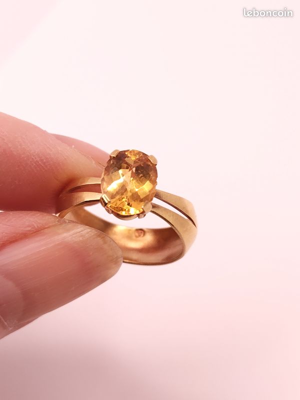 Bague Plaqué Or Jaune - Taille 55 (occasion, état Correct)