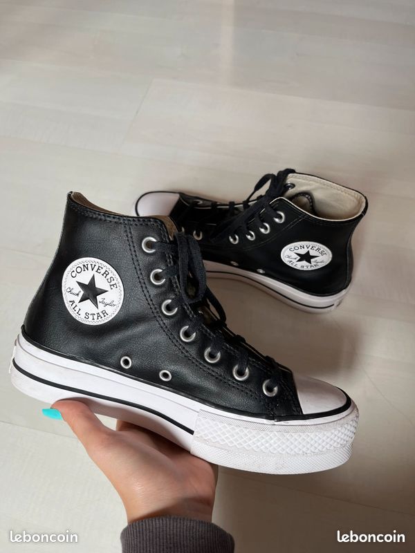 Converses cuir a plateforme unisexe 40 Chaussures
