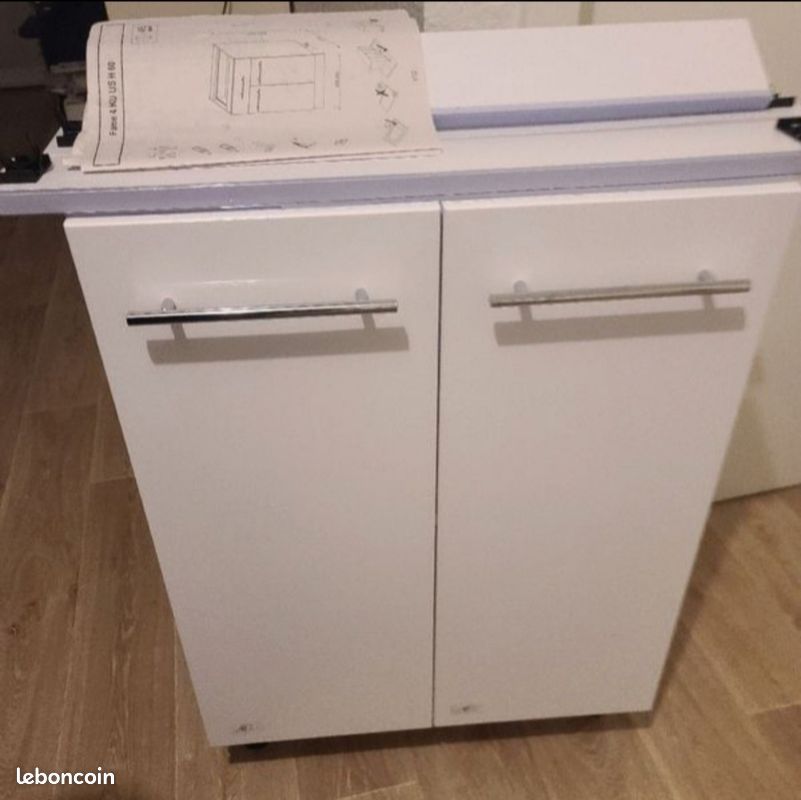 Îlot de cuisine Fame-Line Blanc 60cm sans PT Vicco - Vicco