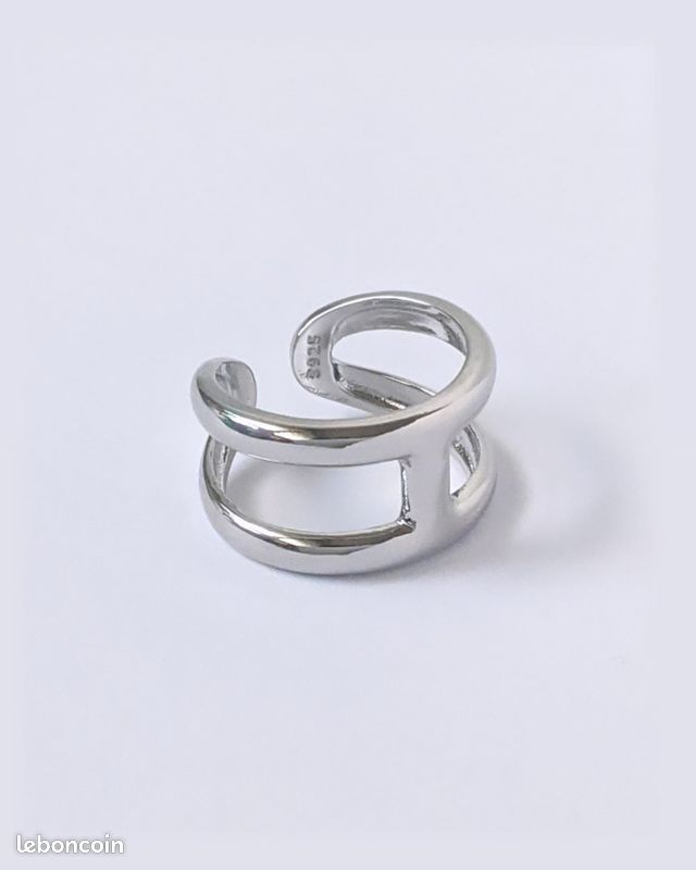 Bague Ajustable Argent 925 Main Thunder – Fait Main, Cadeau Nature Et Original
