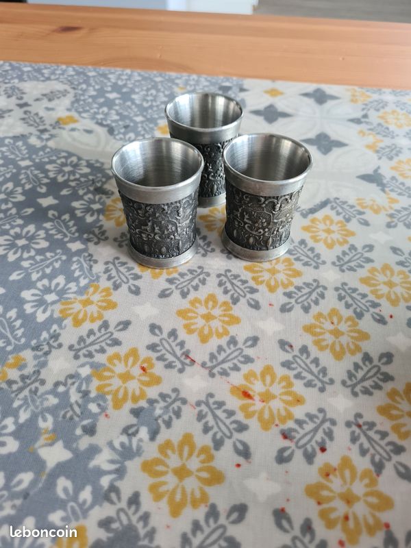 Verres/ gobelets en étain allemand Rein zinn 2900 (image 1)