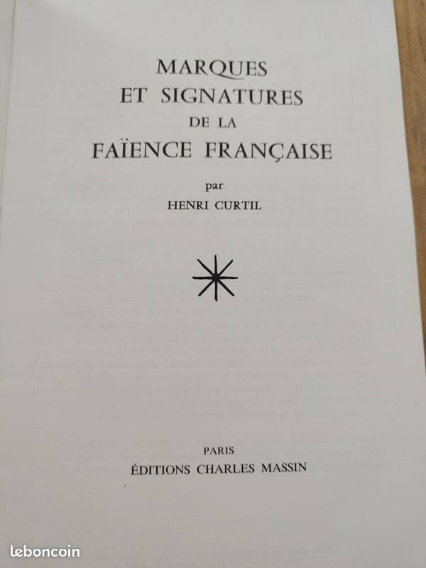 Livre de référence « Marques et signatures de la faïence française » Henri Curtil (image 4)