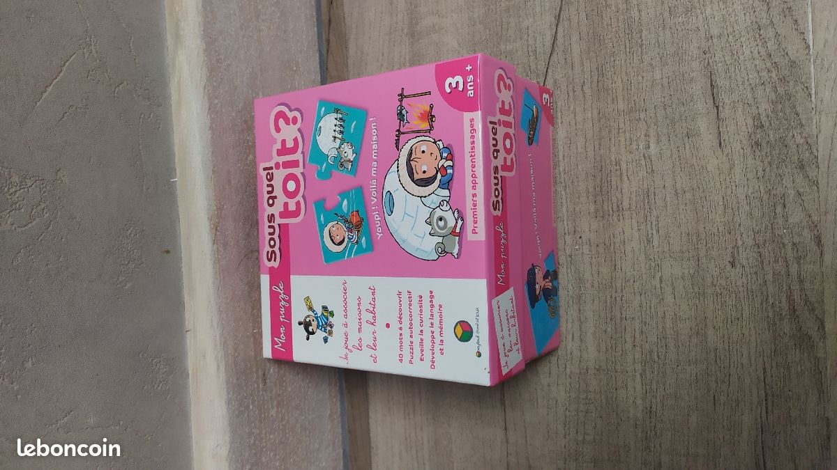 Jeux puzzle association " Sous quel toit " Oxybul (image 1)