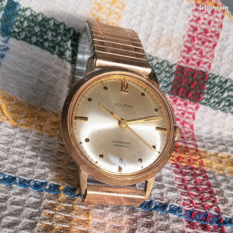 Montre Mécanique Vintage Kelton 547 - Montre Bracelet Homme Rétro - Occasion