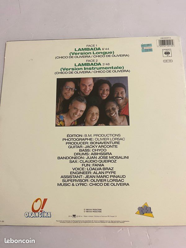 Kaoma Lambada Maxi 45 tours vinyle (image 3)