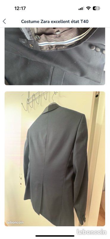 Costume Zara excellent état T40 2 pièces (image 3)