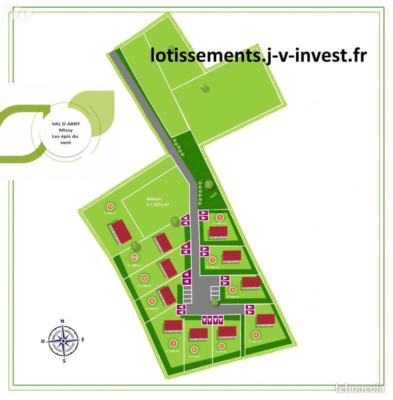 Terrain 374 m² · à Val d'Arry · 374 m² · 64 200 €