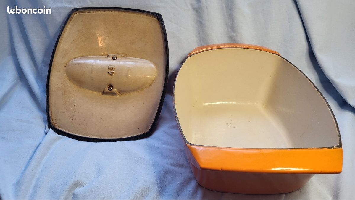 RAYMOND LOEWY LE creuset Cocotte design années 70 vintage Cooking Pot 1970 #222 EUR 35,00 - FR