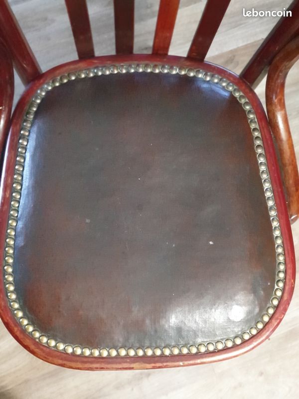Fauteuil style Thonet en bois Fischel signé (image 6)