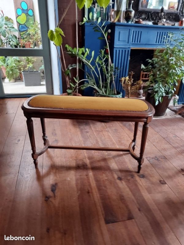 Banquette de piano ancienne Style Louis XVI (image 1)