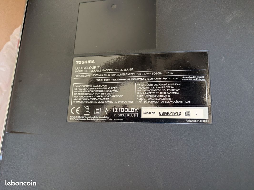 Téléviseur Toshiba 32" LED – 81 cm – Fonctionnel (image 6)