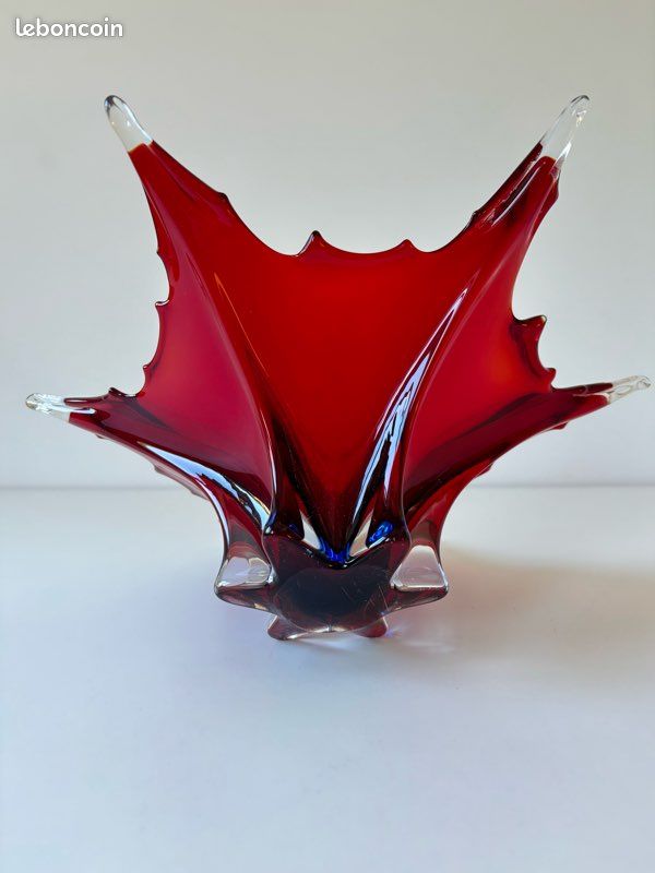 Horloge De Table En Verre De Murano Sospiri Venezia - Fleur, Mécanisme Silencieux, 21x21cm