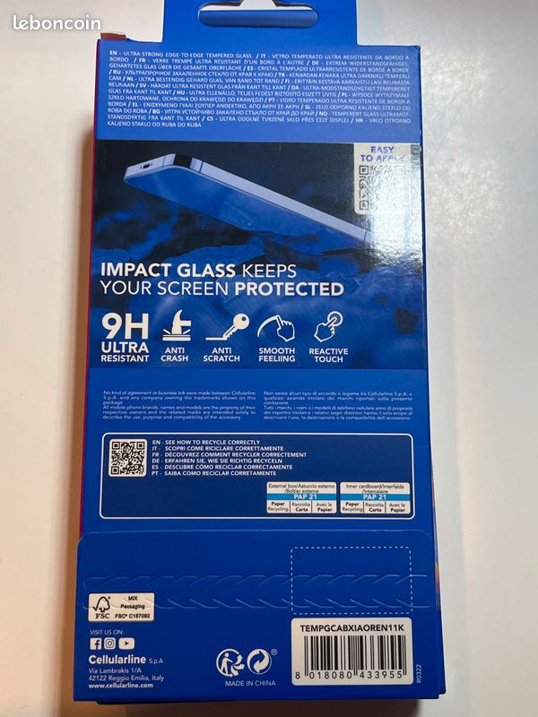 Protection écran pour Smartphone / Impact Glass Capsule – Xiaomi Redmi Note 11 5G (image 2)