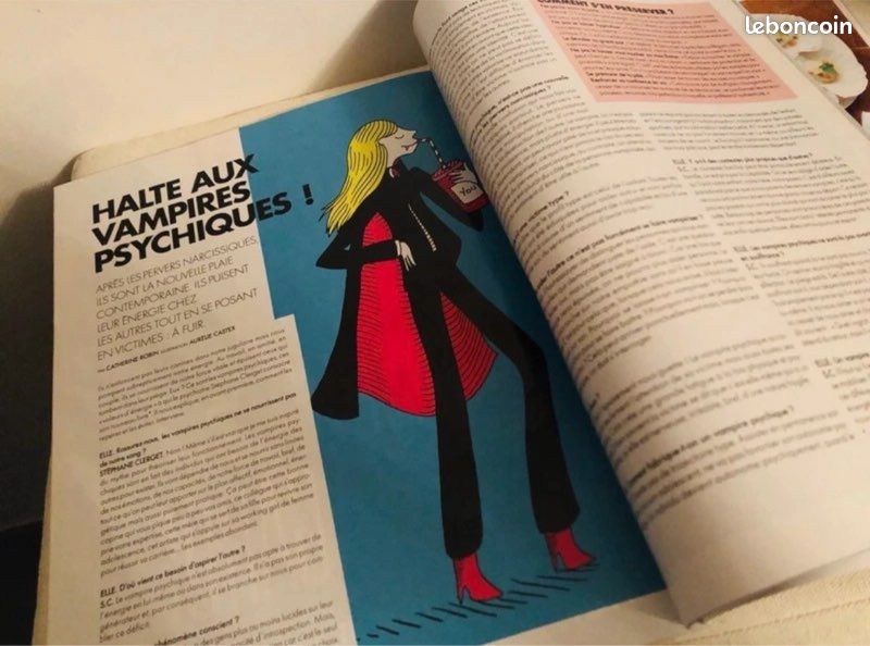 Revue mode beauté féminine Elle magazine pois noir et blanc dalmatien (image 11)