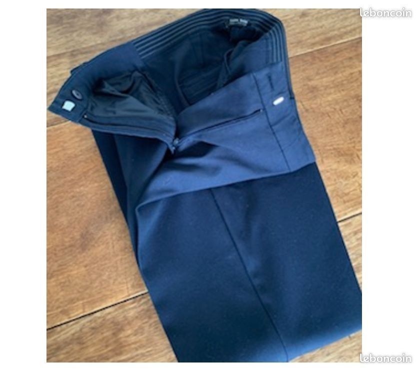 Pantalon Bleu Marine Zara En Tricot Viscose - Taille M - Neuf Avec étiquettes