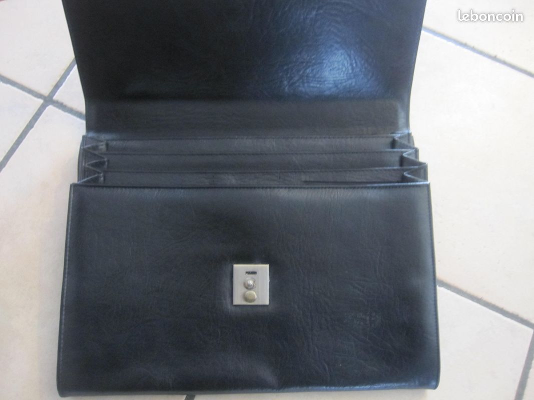 Sacoche cuir noire (image 2)