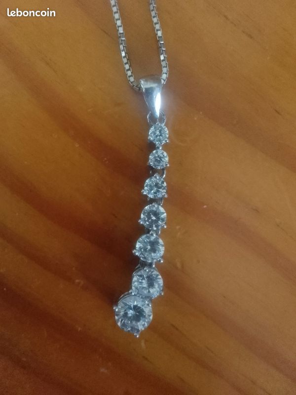 Collier argent éteint et bracelet plaqué or (image 4)