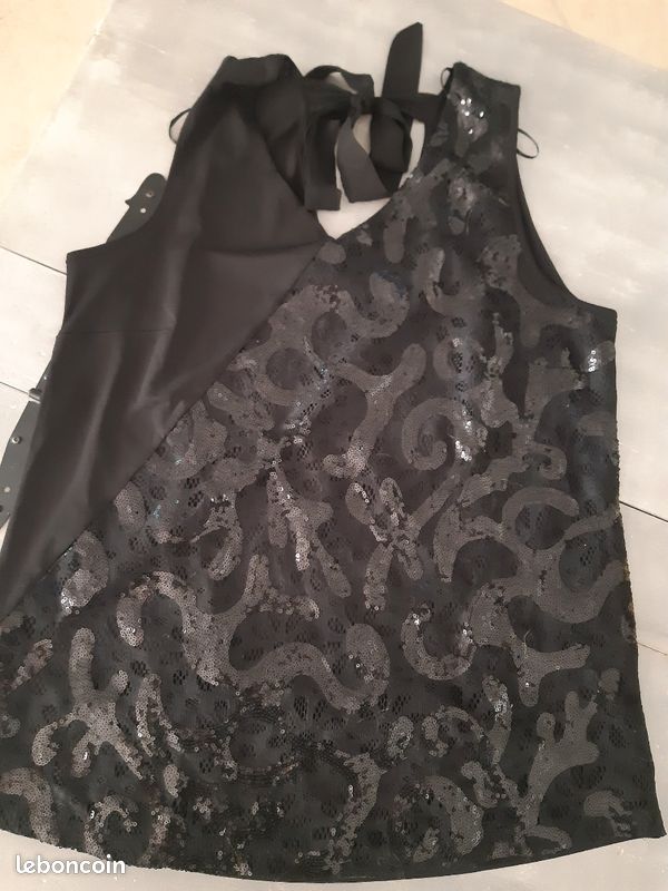 Lot vêtement été femme taille 2/3 et L Débardeur hauts manches courtes (image 14)
