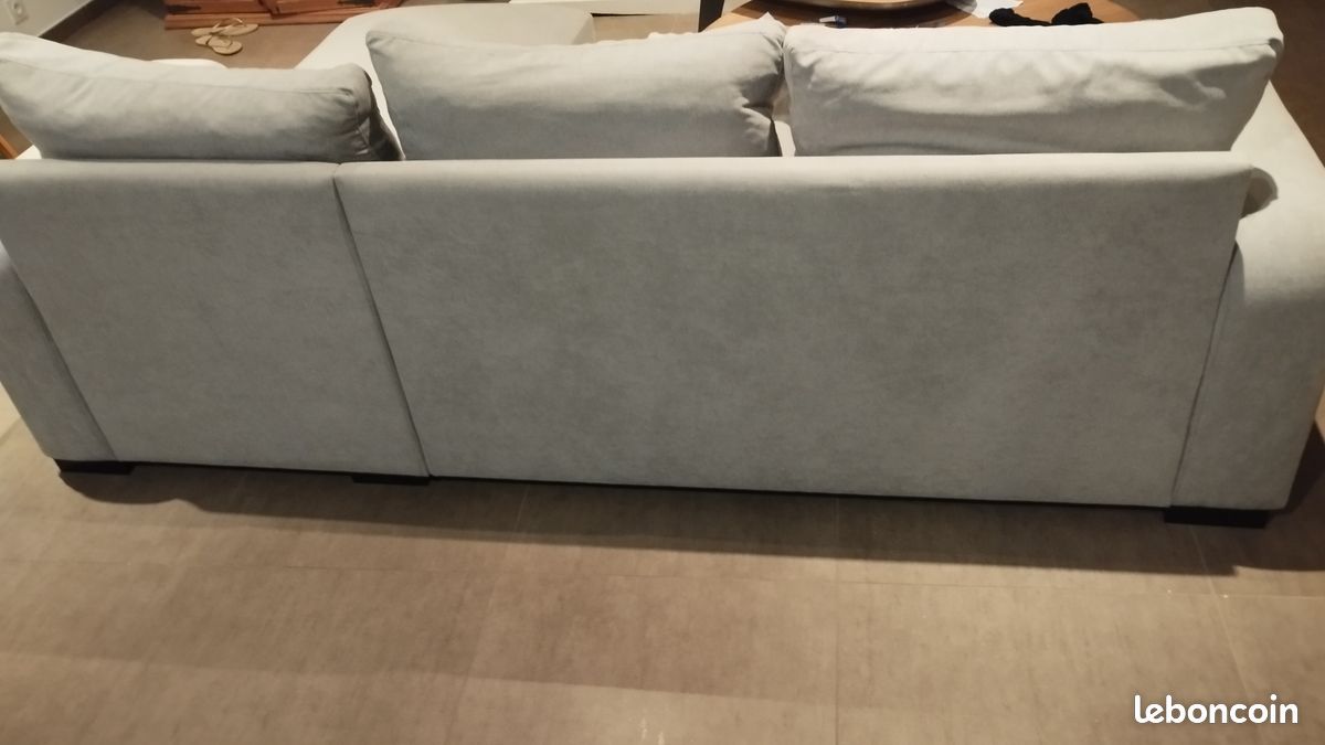 Canapé convertible gris avec méridienne (image 4)