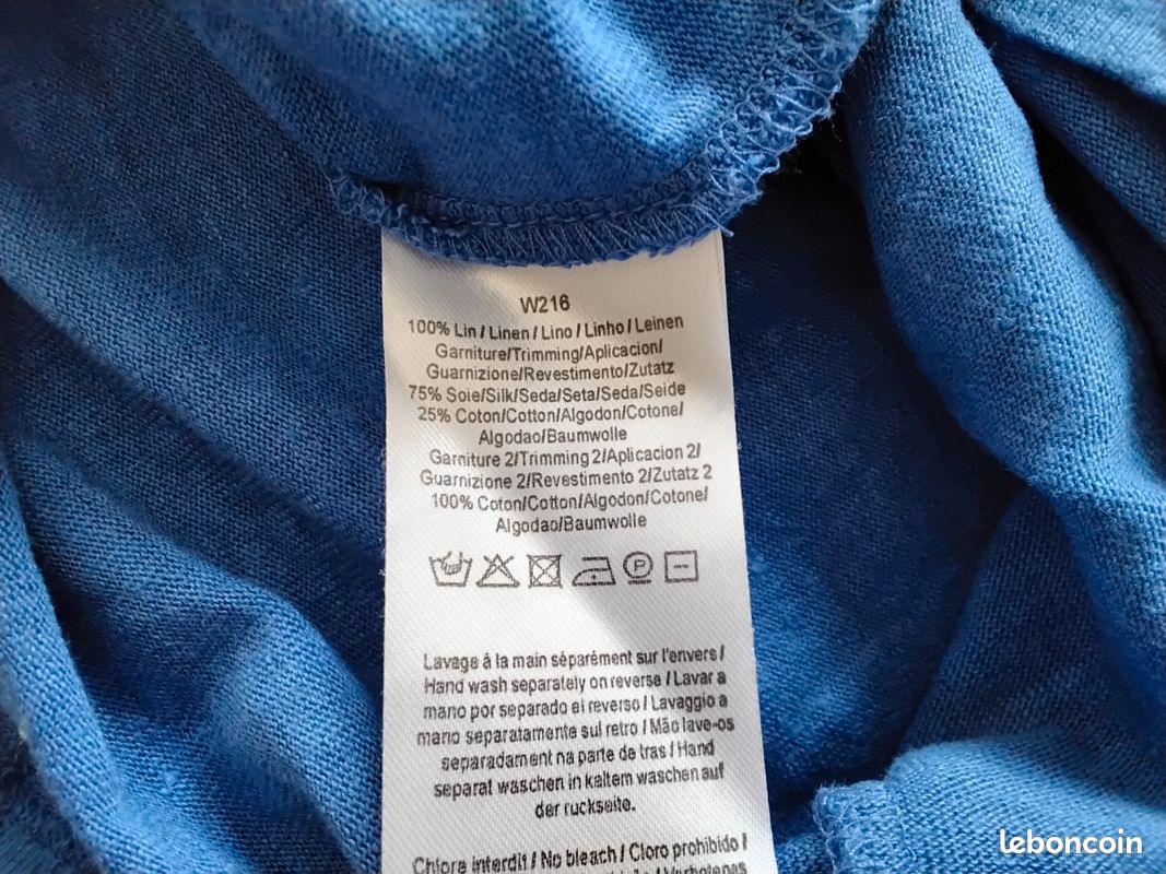 T-shirt Gérard Darel En Soie Et Coton - Taille M - Couleur Bleu - Neuf Sans étiquette