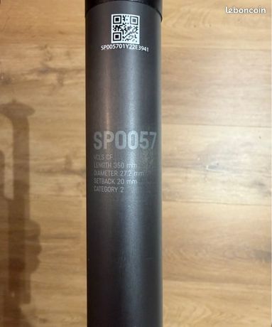 Tige De Selle Canyon SP0057 VCLS CF - 350mm X 27.2mm - Recul 20mm - Carbone/Alu - Presque Neuve