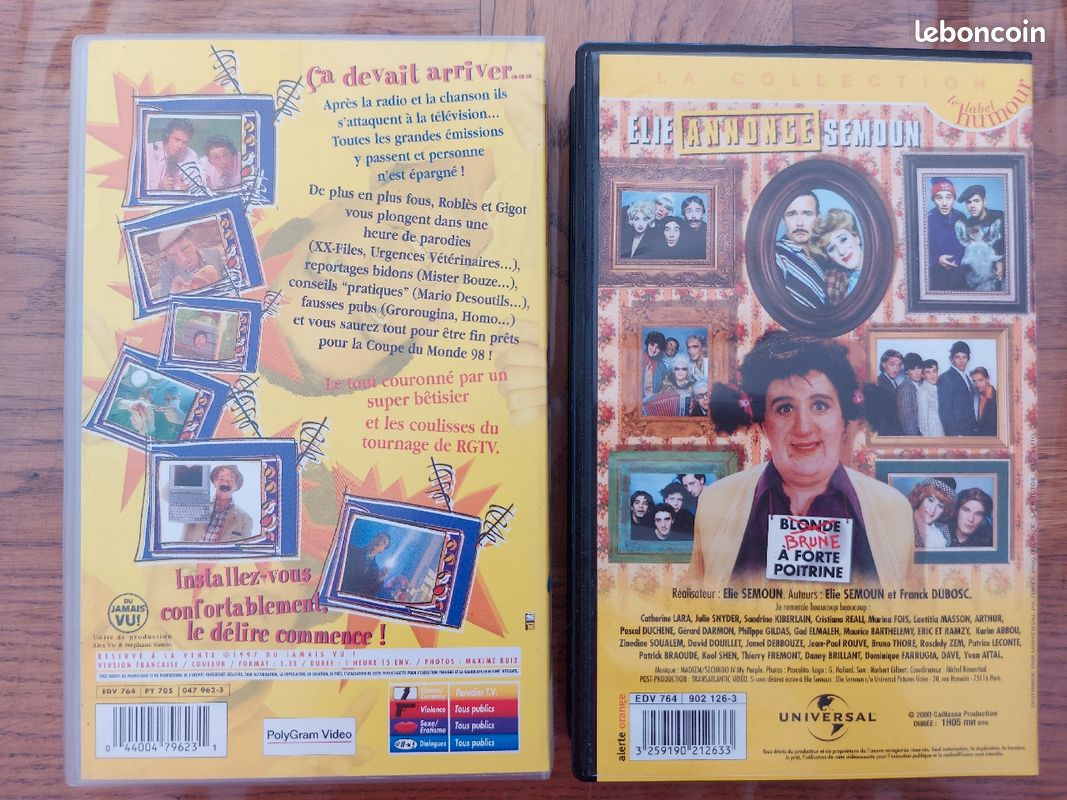 Lot cassettes Vidéos " Festival Robles " " Élie Semoun " (image 2)