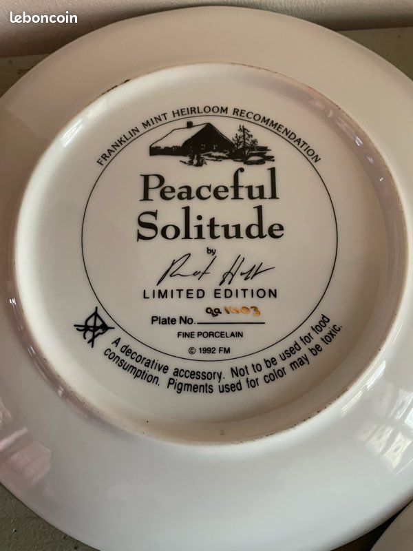 Assiettes de Collections Franklin Mint Éditions Limitées (image 6)