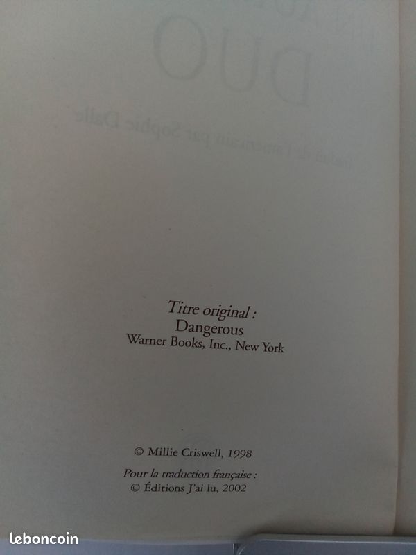 Livre poche (Un audacieux duo), édition J'ai lu (image 4)