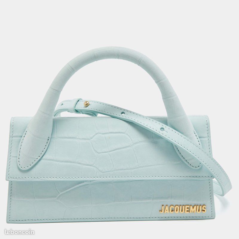 Sac Jacquemus Le Chiquito Long Light Blue 🩵 Accessoires Bagagerie