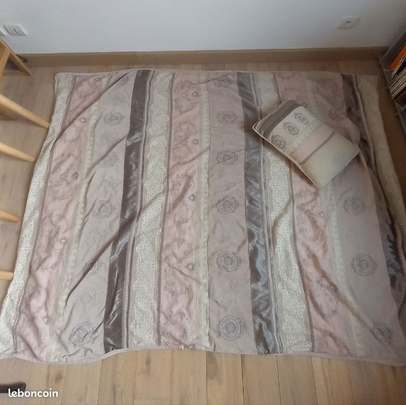 Plaid et coussin beige/rose maison du monde (image 4)