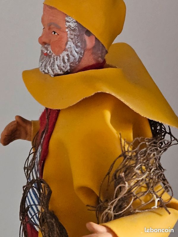 Grand Santon Claude Carbonel 26 Cm - L'Artiste Peintre - Crèche Vintage
