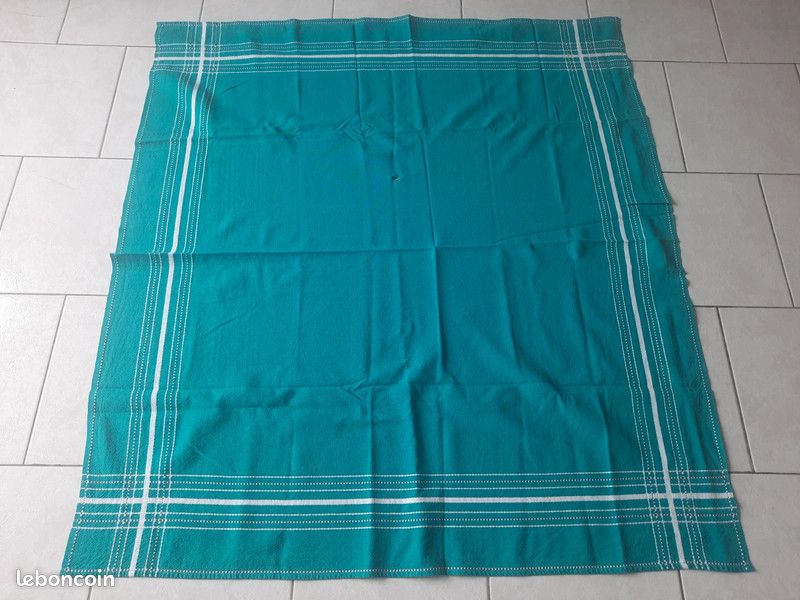 Nappe de pique-nique verte - vintage 70's (image 1)