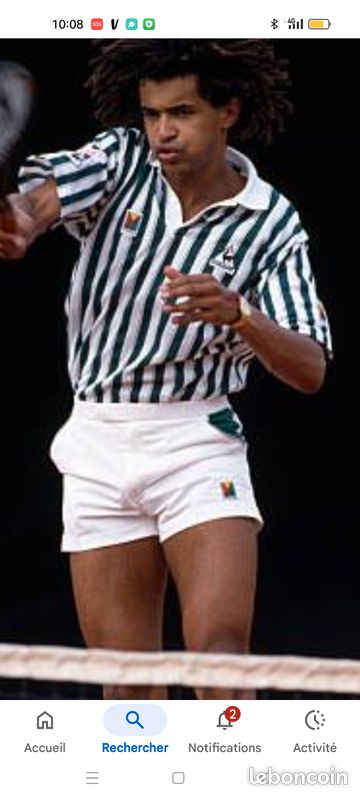Short De Tennis Vintage Le Coq Sportif - Époque Yannick Noah - Blanc