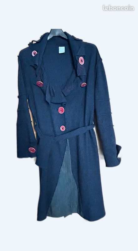 Manteau Laine Bouillie Femme Vêtements