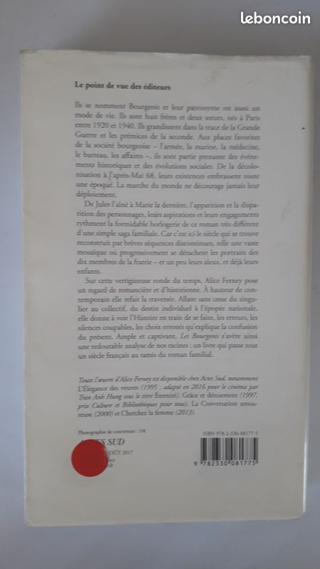 Les bourgeois - Alice Ferney (image 2)
