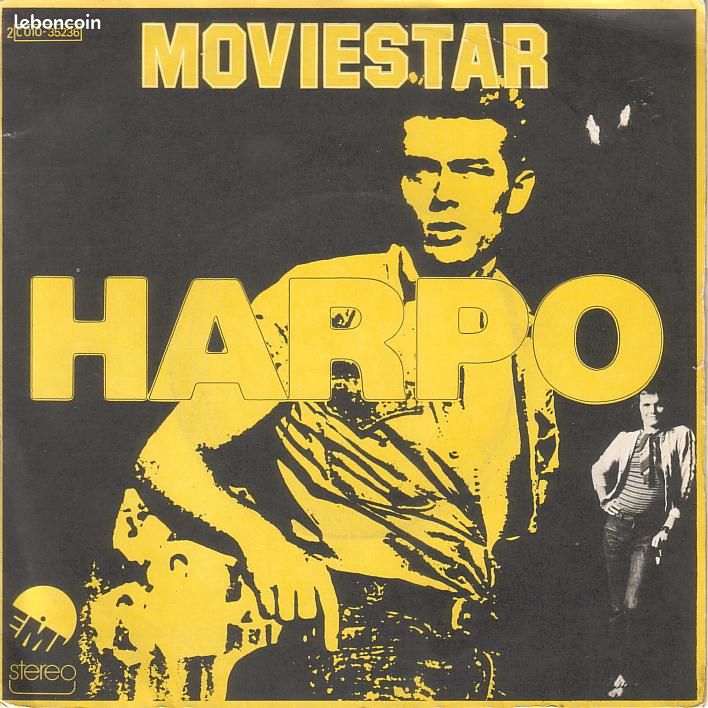 Disque vinyle 45T, 17cm - Harpo - Moviestar / Teddy Love B (image 1)