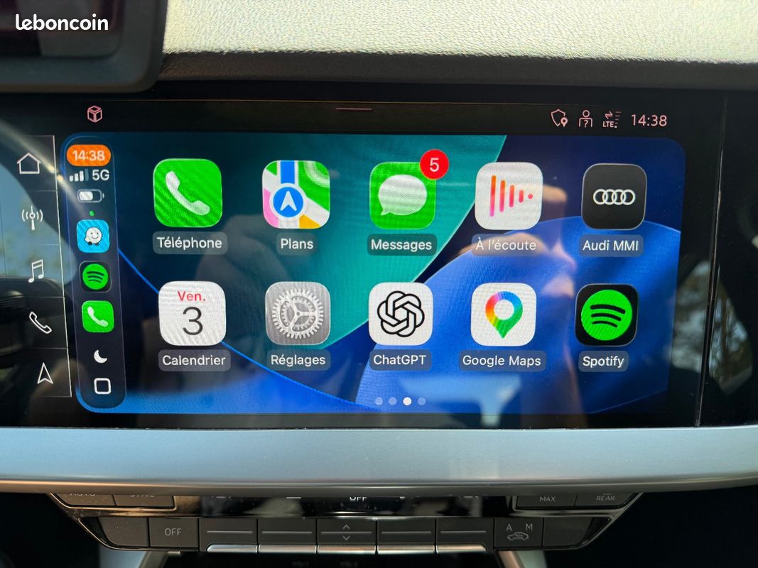 AUDI A3 SPORTBACK 30 TDI 116 S tronic 7 Design - Caméra de Recul - Carplay (image 18)
