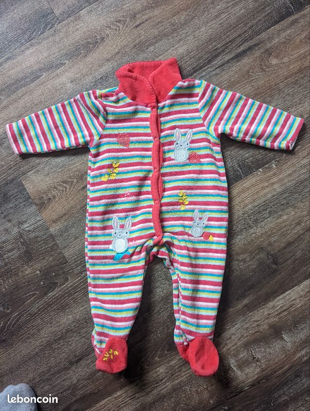 Lot 6 pyjamas velours chaud 3 mois (image 4)