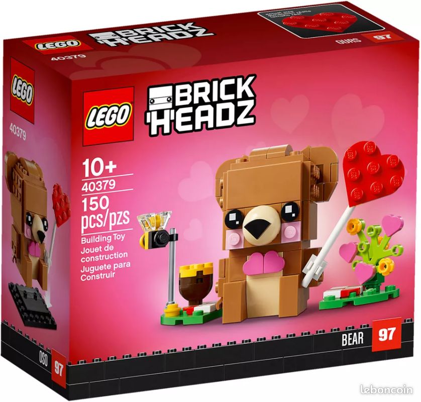 Lego BrickHeadz L'ours de la Saint Valentin 40379; boite neuve scellée (image 1)