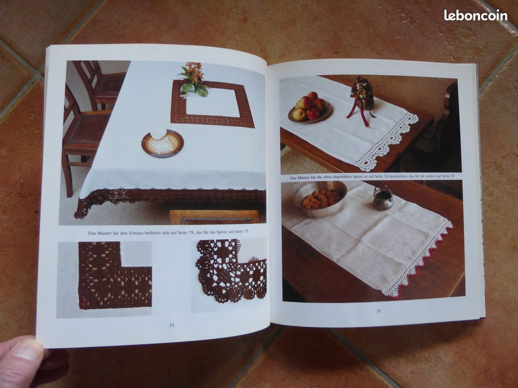 Livre Alte Häkelspitzen - Dentelle au crochet - 1982 - bel ensemble de modèles (image 11)
