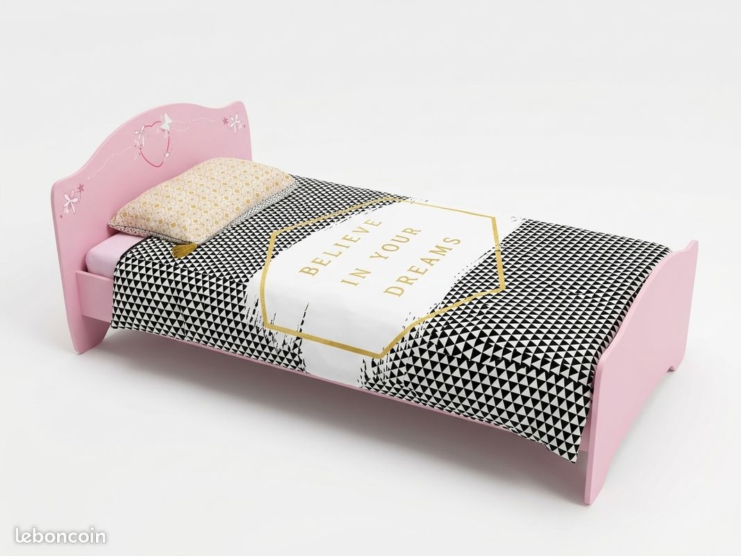 Lit enfant fille rose (image 1)