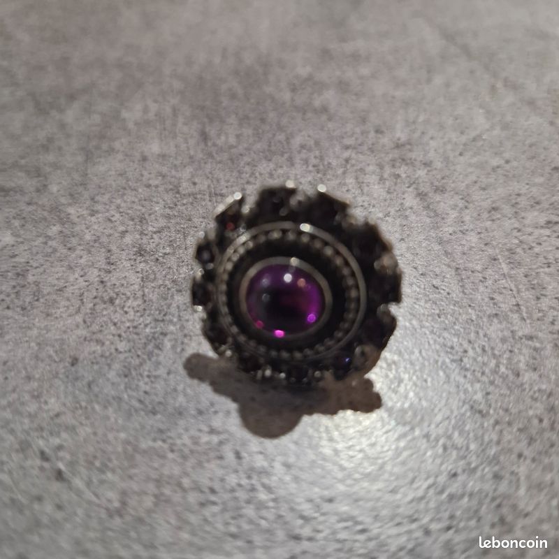 Bague pierre violette (image 1)