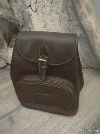 Sac Bandoulière DUOLYNX En Daim écru - Occasion Bon état