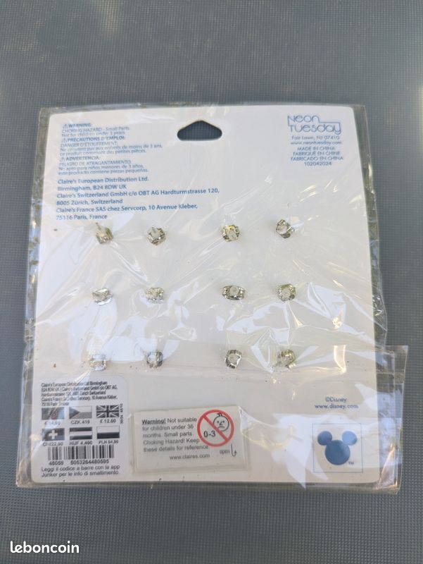 6 paires de boucles d'oreille Stich (image 2)