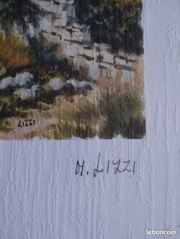 Cadre aquarelle signée M. LIZZI (image 4)