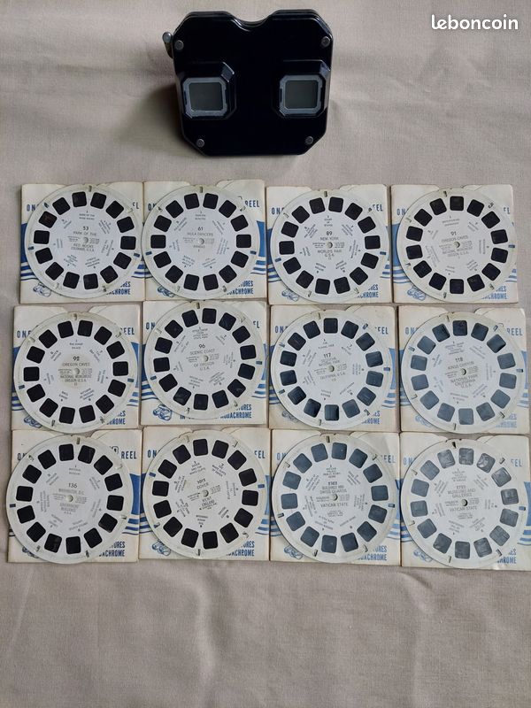 visionneuse view-master 3d sawyer's model E bakelite + diapos