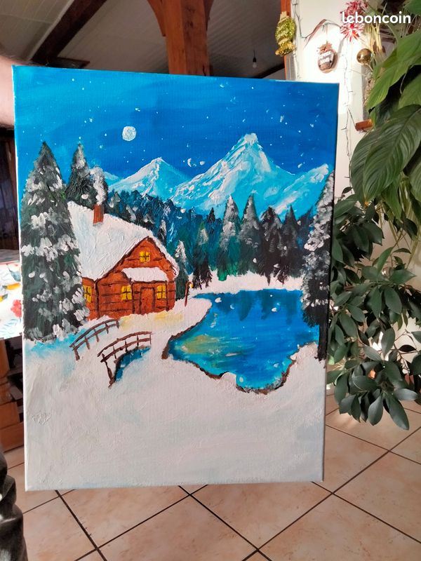 Tableau fait main peinture acrylique et verni (image 1)