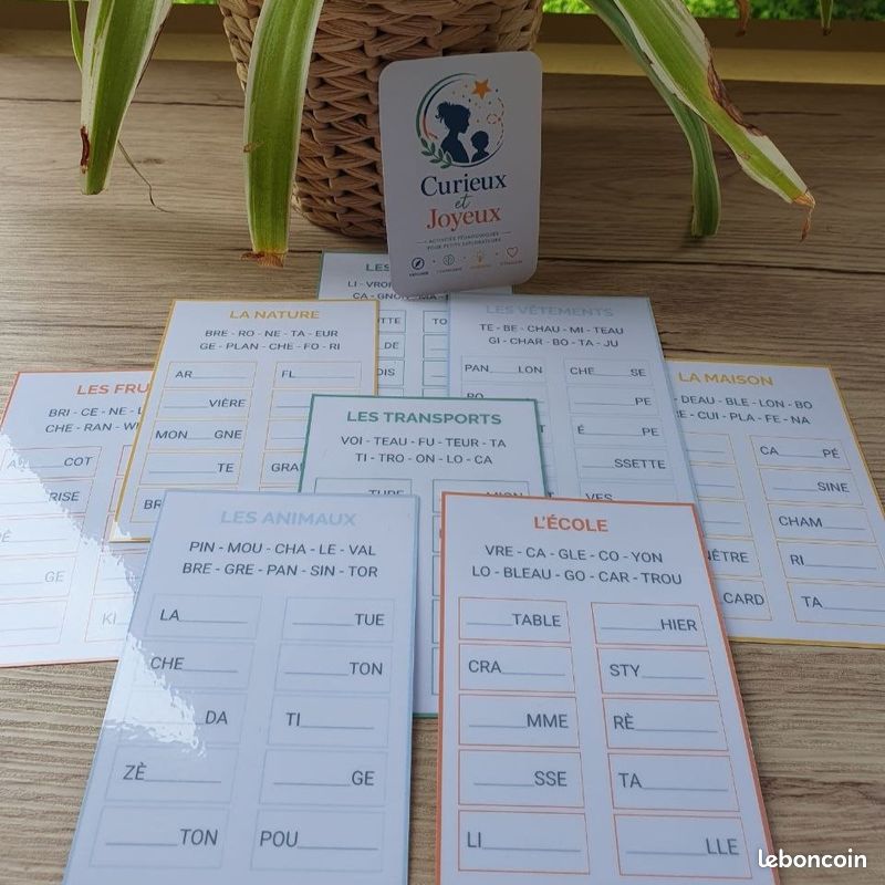 NEUF - Lot de cartes - Mots à trous (image 2)